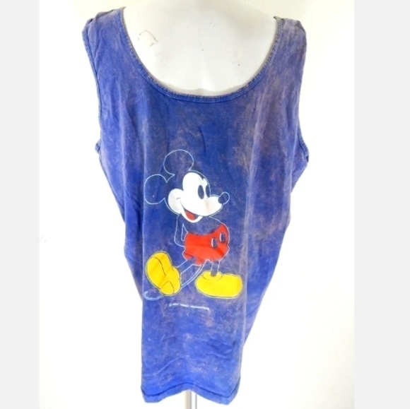 Vintage Disney Mickey Mouse Acid Wash Tank - Picture 1 of 4
